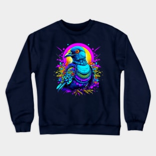 Watercolor Pigeon | Colorful Pigeon Crewneck Sweatshirt